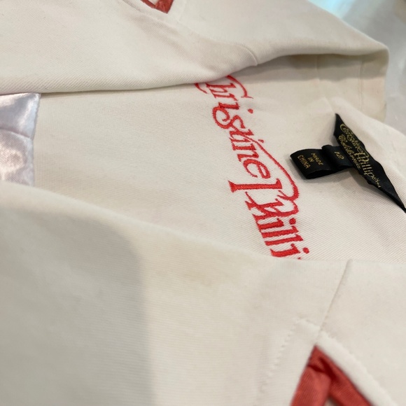 Crisp White Coral Beaded Blazer by Christine Philippé California - Size 12 - Picture 5 of 8